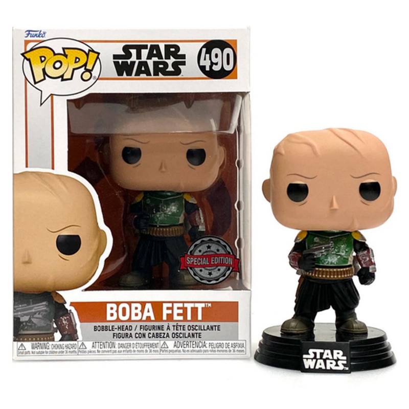Funko POP! Star Wars Mandalorian #490 Boba Fett (Unmasked) Exclusivo