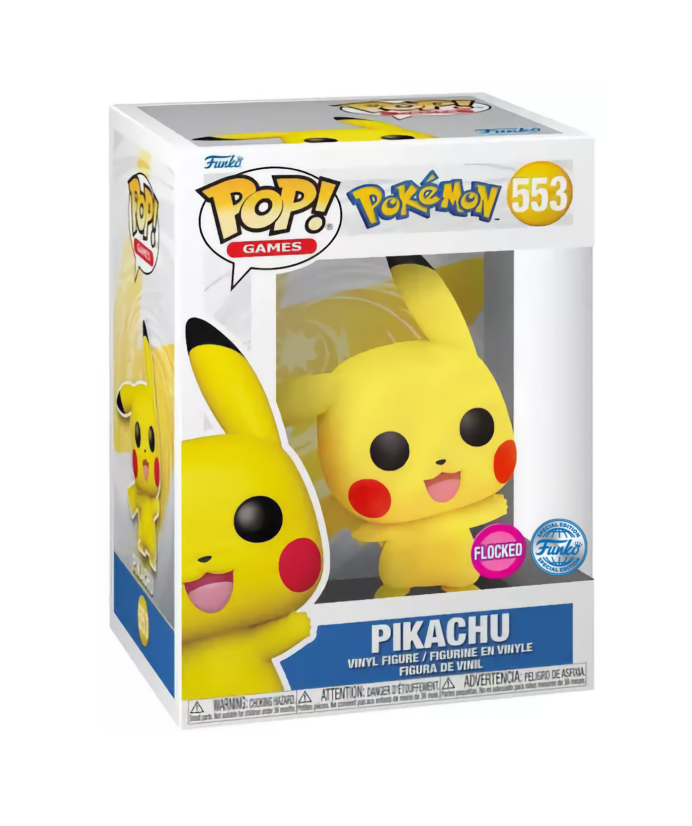 Funko POP! Pokemon #553 Pikachu Flocked Exlcusivo
