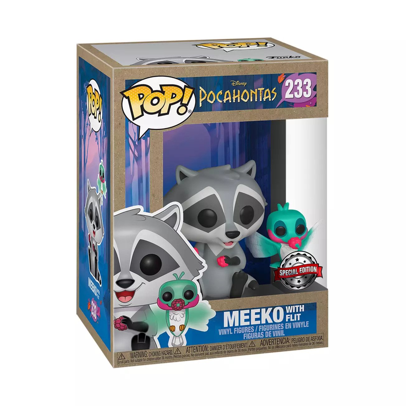 Funko POP! Disney Pocahontas #233 Meeko with Flit Exclusivo