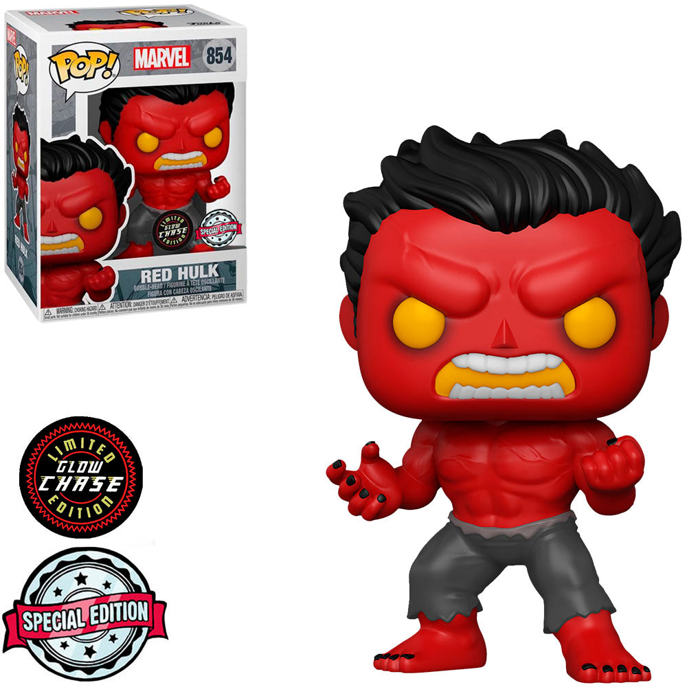 Funko POP! Marvel #854 Red Hulk Chase Exclusivo