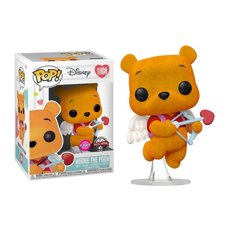Funko POP! Disney #1008 Winnie The Pooh Cupid Flocked Exclusivo