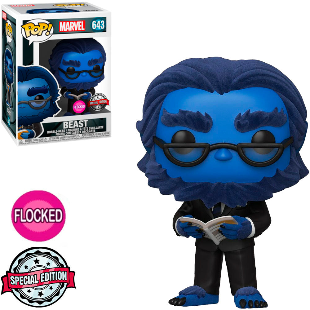 Funko POP! Marvel X-Men 20th Anniversary #643 Beast (Flocked) Exclusivo