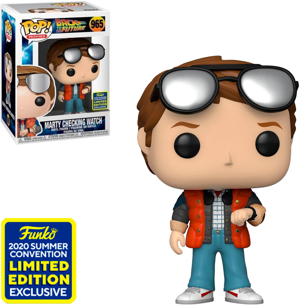 Funko POP! Back to the Future #965 Marty Checking Watch SDCC 2020 Exclusivo