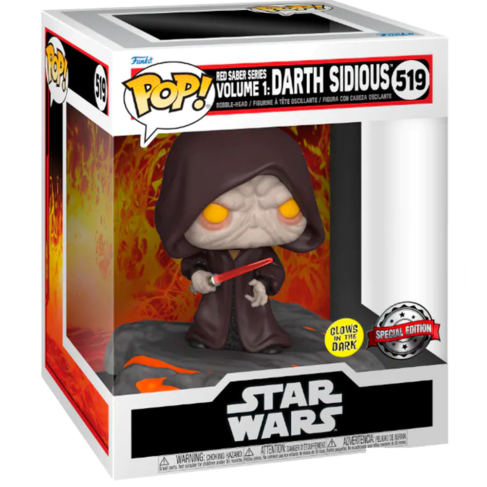 Funko POP! Star Wars Red Saber Series #519 Darth Sidious Exclusivo