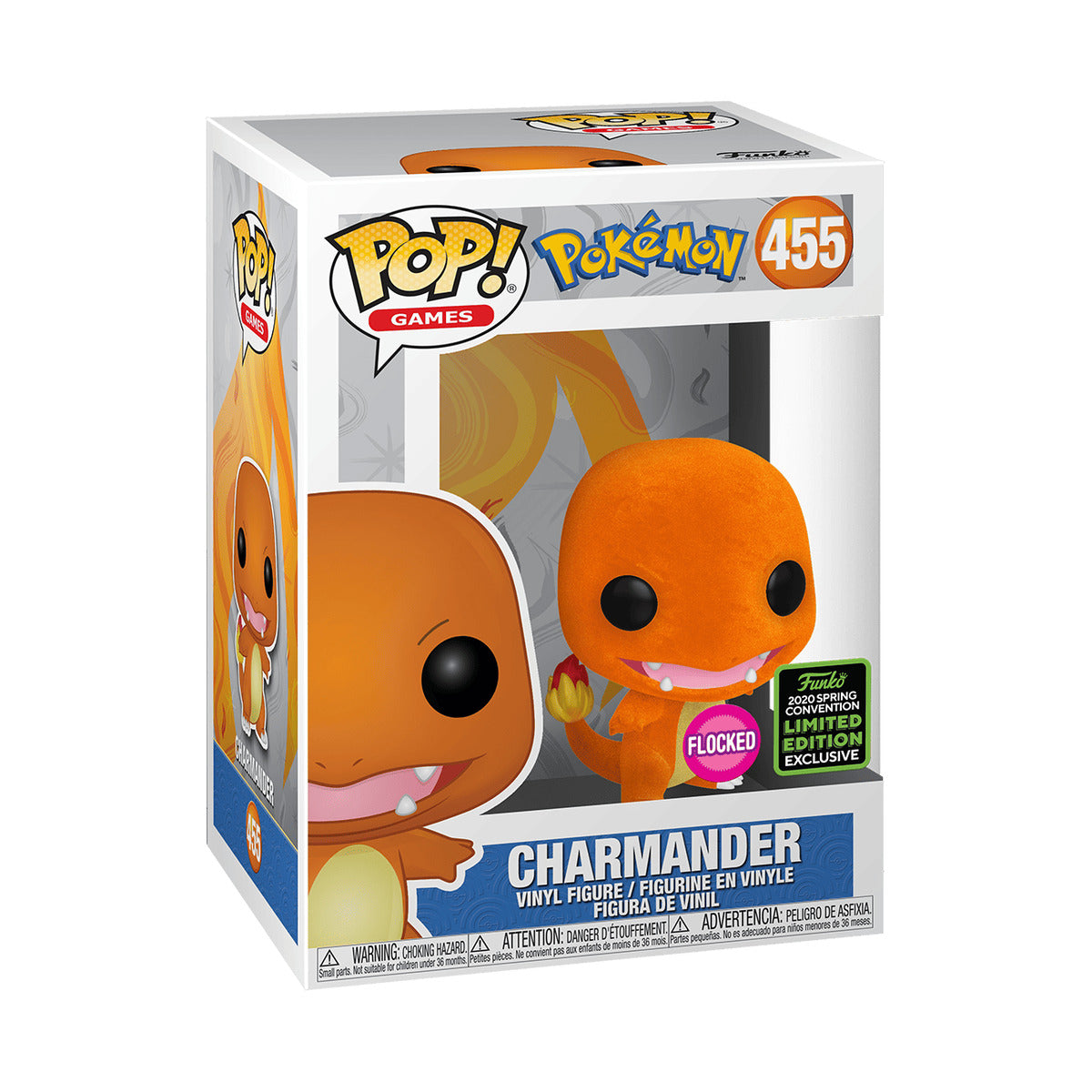 Funko POP! Pokemon #455 Charmander Flocked ECCC 2020 Exclusivo