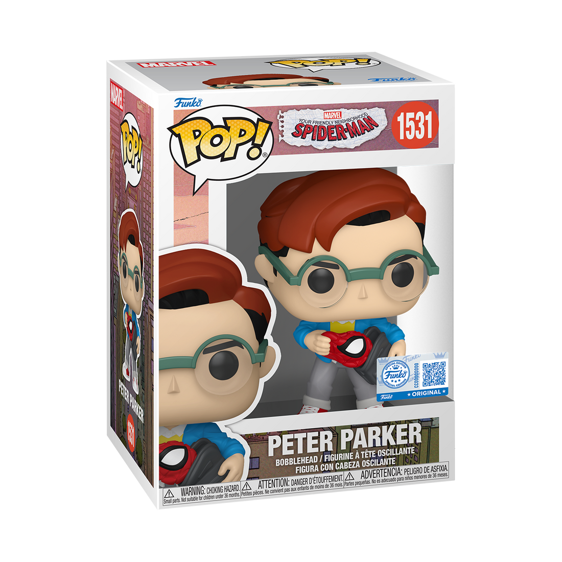 Funko POP! Marvel Friendly Neighborhood Spider-Man #1531 Peter Parker Exclusivo
