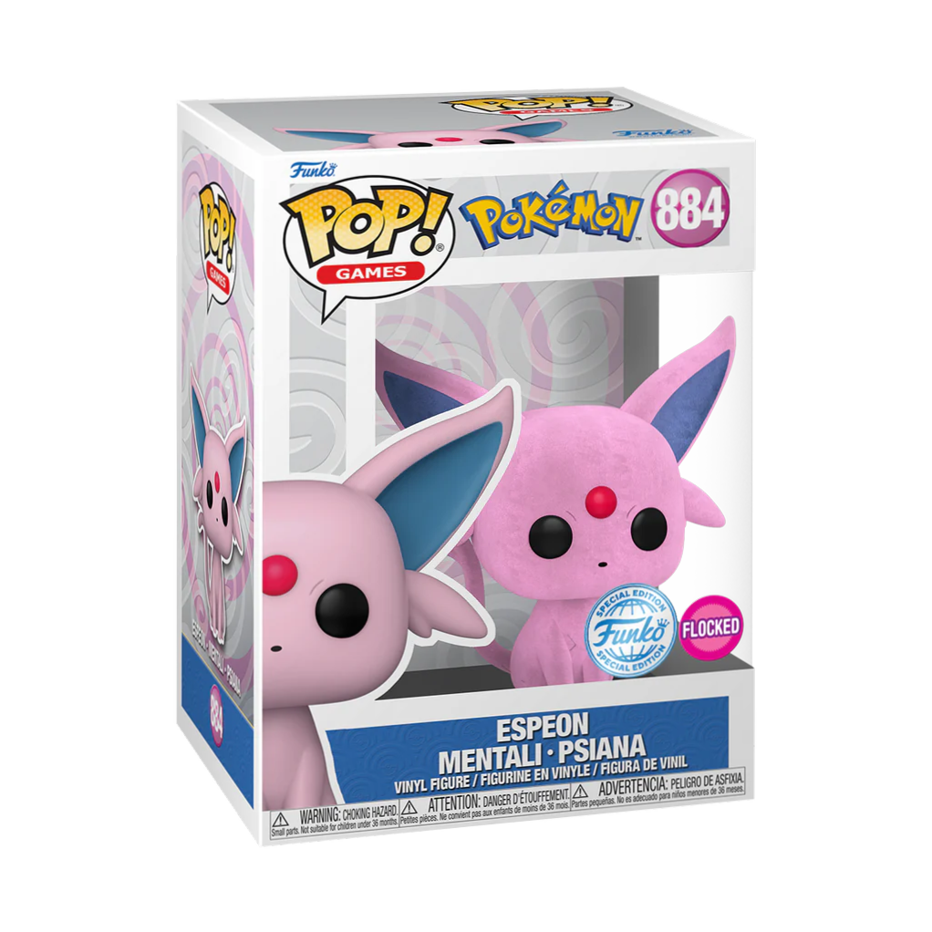 Funko POP! Pokemon #884 Espeon Flocked Exlcusivo