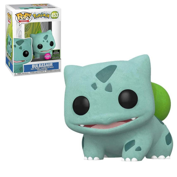 Funko POP! Pokemon #453 Bulbasaur Flocked ECCC 2020 Exclusivo
