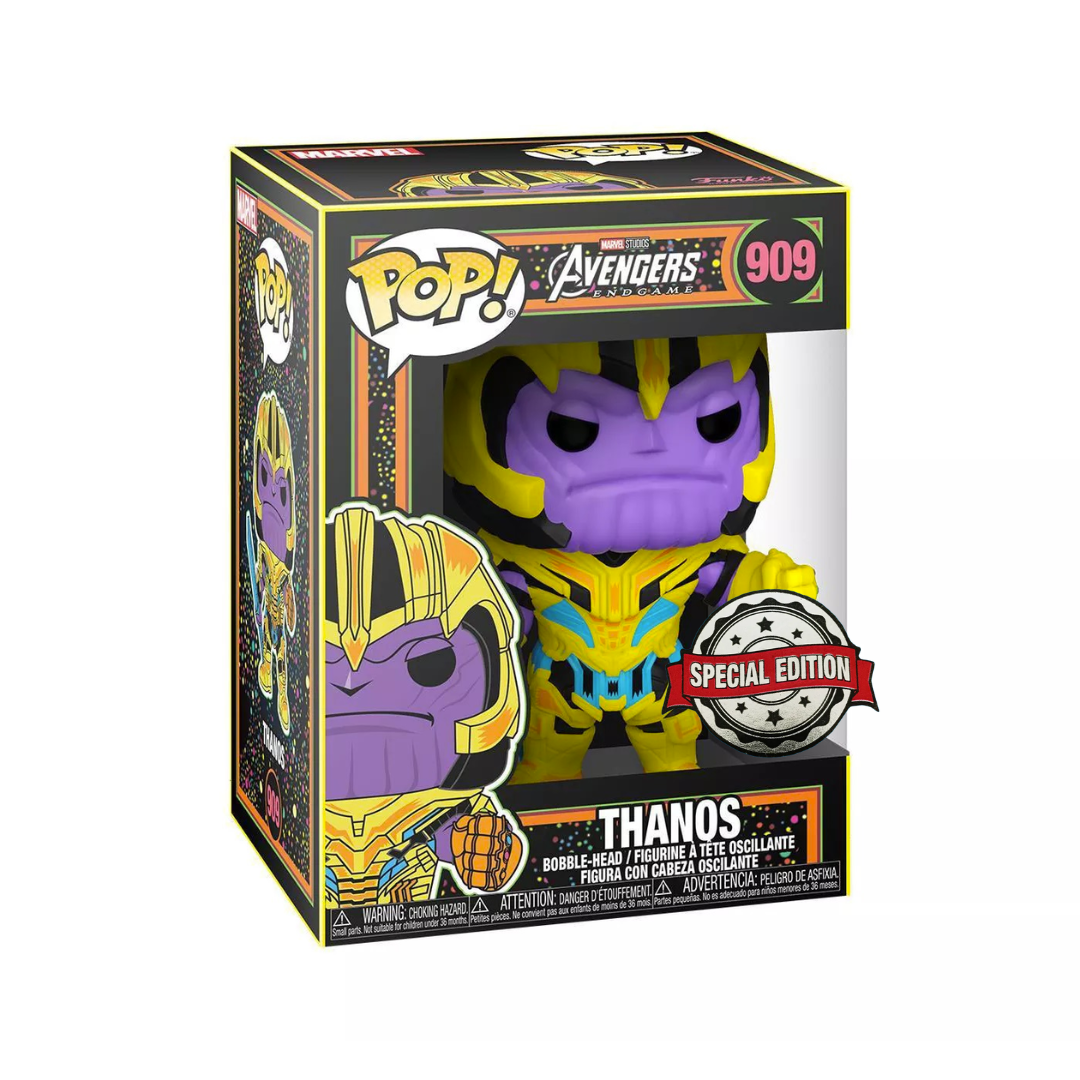 Funko POP! Marvel #909 Blacklight Thanos Exclusivo