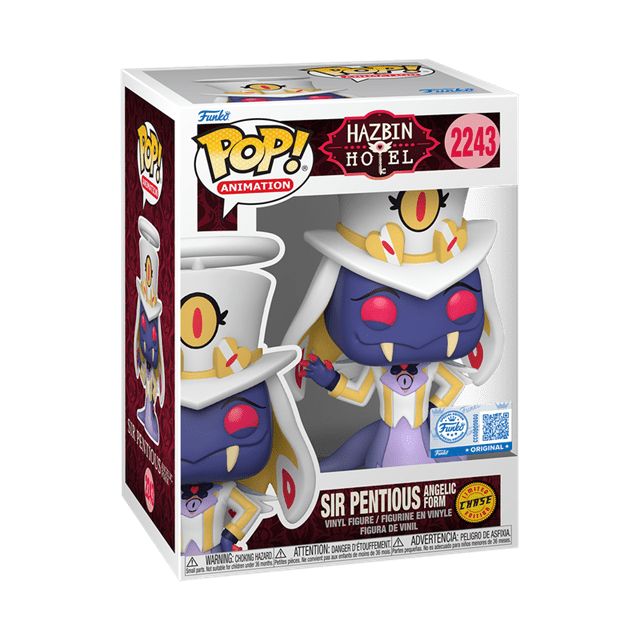 Funko POP! Hazbin Hotel #2243 Sir Pentious Angelic Form Chase Exclusivo