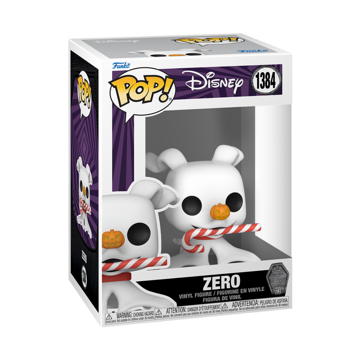 [PRÉ-RESERVA] Nightmare before Christmas 30th POP! Disney Vinyl Figure Zero w/Candy Cane 9 cm