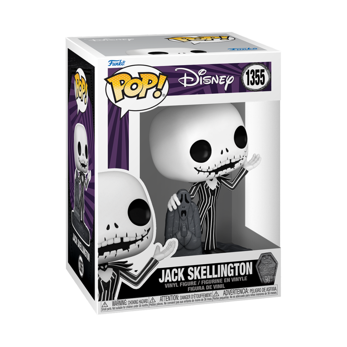 Nightmare before Christmas 30th POP! Disney Vinyl Figure Jack w/Gravestone 9 cm