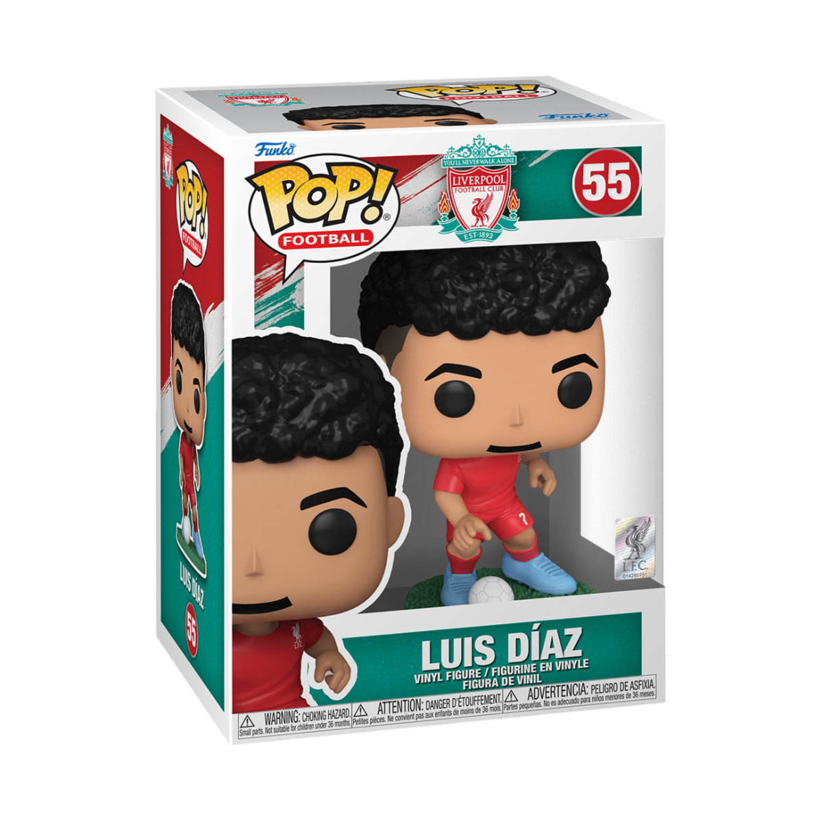 [PRÉ-RESERVA] Liverpool F.C. POP! Football Vinyl Figure Luis Díaz 9 cm