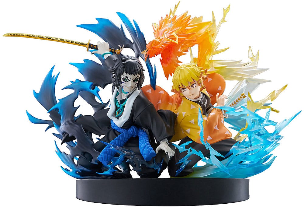 [PRÉ-RESERVA] Demon Slayer: Kimetsu no Yaiba PVC Statue Zenitsu Agatsuma & Kaigaku 15 cm