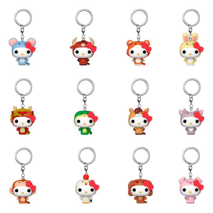 [PRÉ-RESERVA] Hello Kitty Mystery Pocket POP! Vinyl Keychains 4 cm Animals Blind Box Display (12)