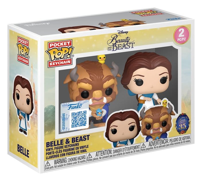 [PRÉ-RESERVA] Beauty and the Beast POP! Vinyl Keychain 2-Pack Belle & Beast 4 cm