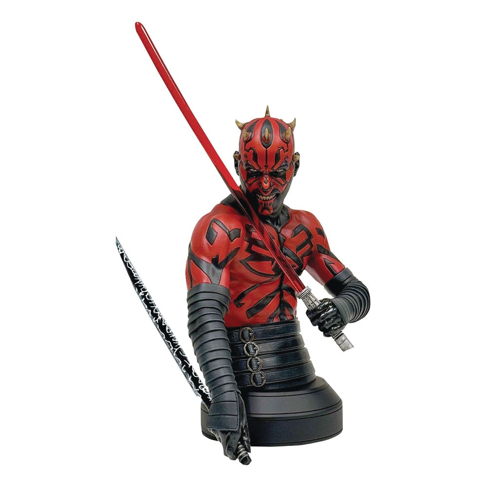 [PRÉ-RESERVA] Star Wars: The Clone Wars Bust 1/6 Darth Maul (Shirtless) 15 cm