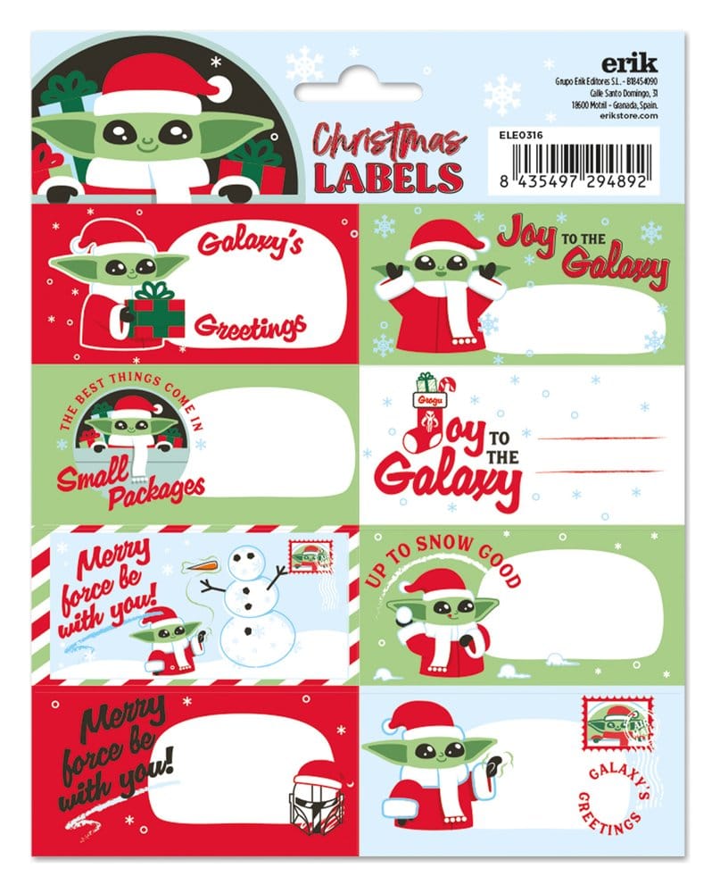 Star Wars Self-Adhesive Labels Christmas