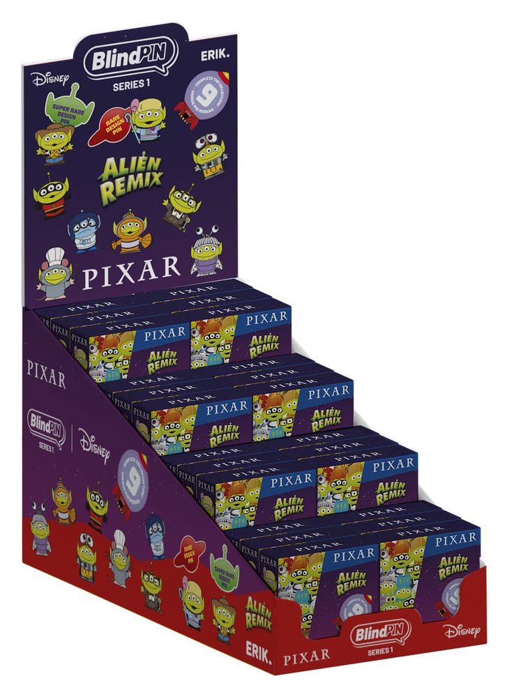 [PRÉ-RESERVA] Disney Pixar Toy Story Alien Remix Pin Badges Series 1 Display (24)