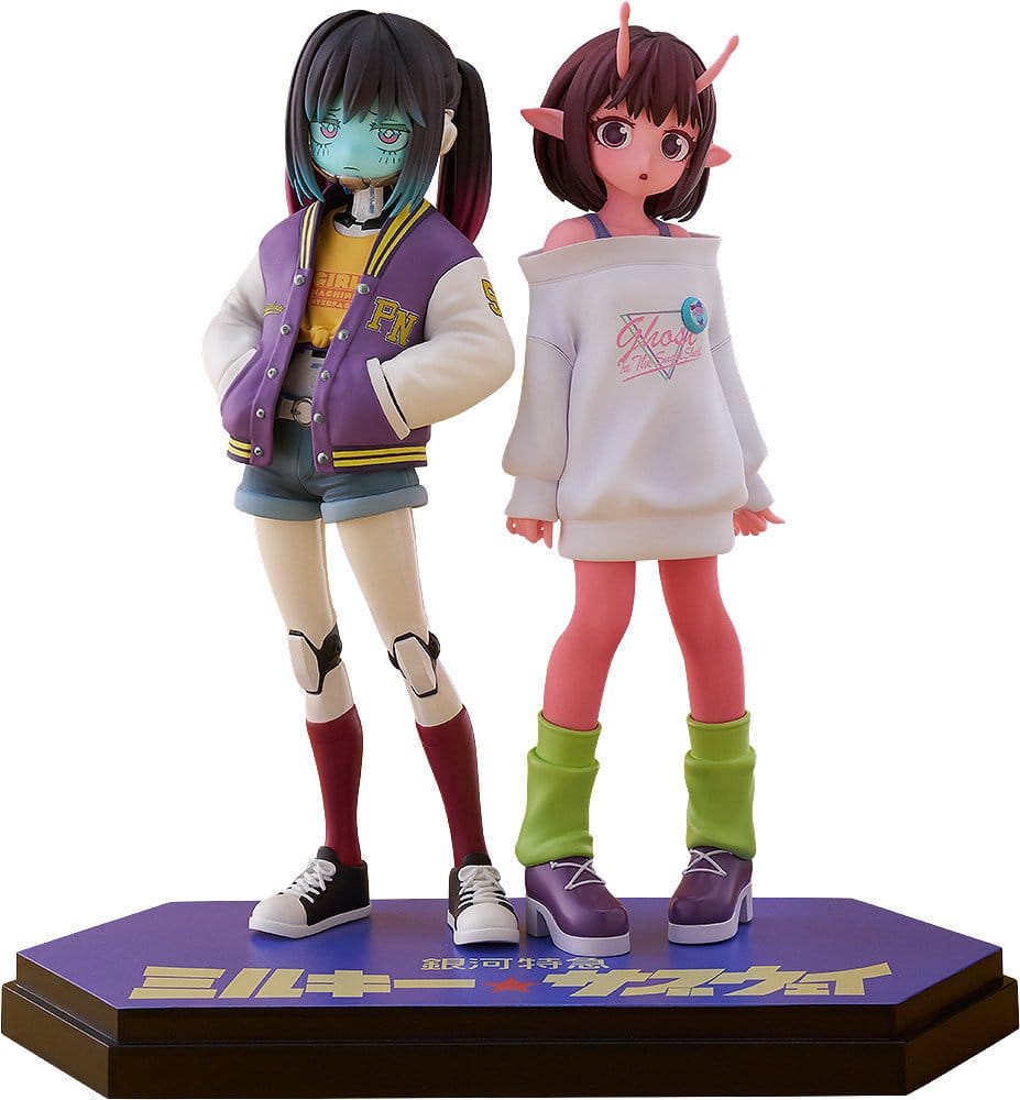 [PRÉ-RESERVA] Milky Subway The Galactic Limited Express Pop Up Parade PVC Figur Chiharu & Makina 15 cm