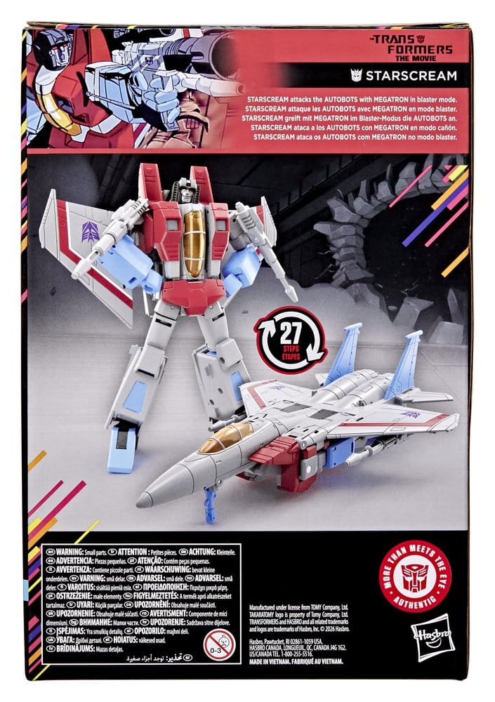 [PRÉ-RESERVA] The Transformers: The Movie Studio Series Voyager Class Action Figure Starscream 17 cm