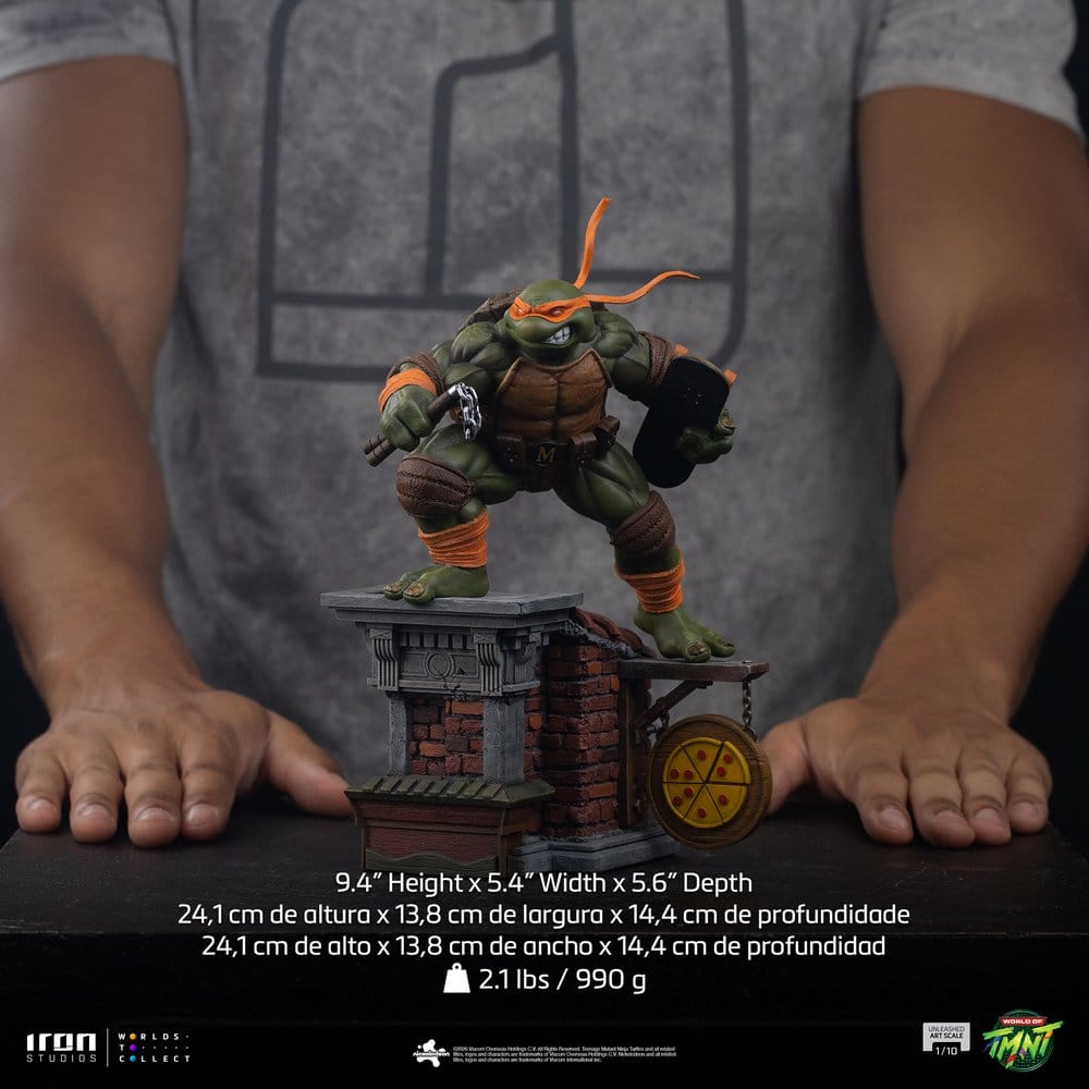 [PRÉ-RESERVA] Teenage Mutant Ninja Turtles Art Scale Statue 1/10 Michelangelo Unleashed 24 cm