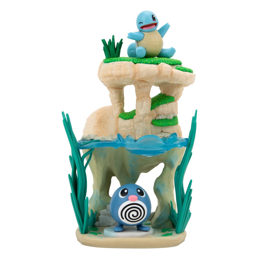 [PRÉ-RESERVA] Pokémon Environment Set Shoreside Lake & Poliwag & Squirtle 5 cm