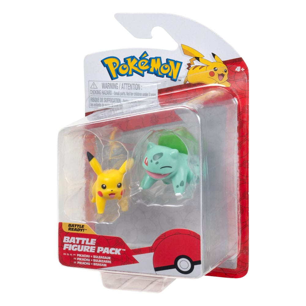 [PRÉ-RESERVA] Pokémon Battle Figure First Partner Set Figure 2-Pack Bulbasaur #2, Pikachu #1