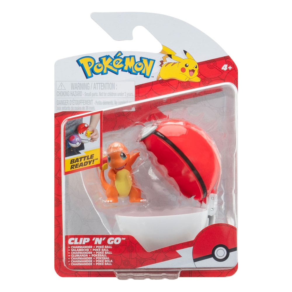 [PRÉ-RESERVA] Pokémon Clip'n'Go Poké Balls Charmander #1 & Poké Ball