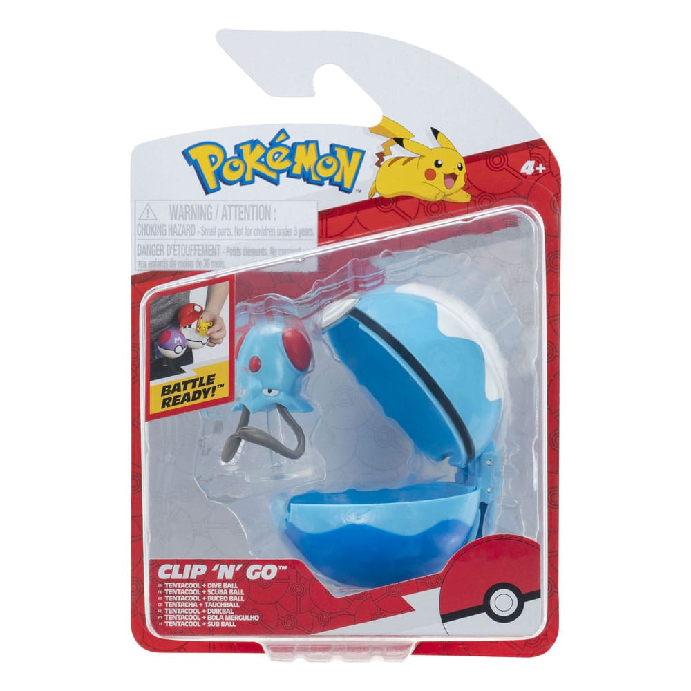 [PRÉ-RESERVA] Pokémon Clip'n'Go Poké Balls Tentacool & Dive Ball