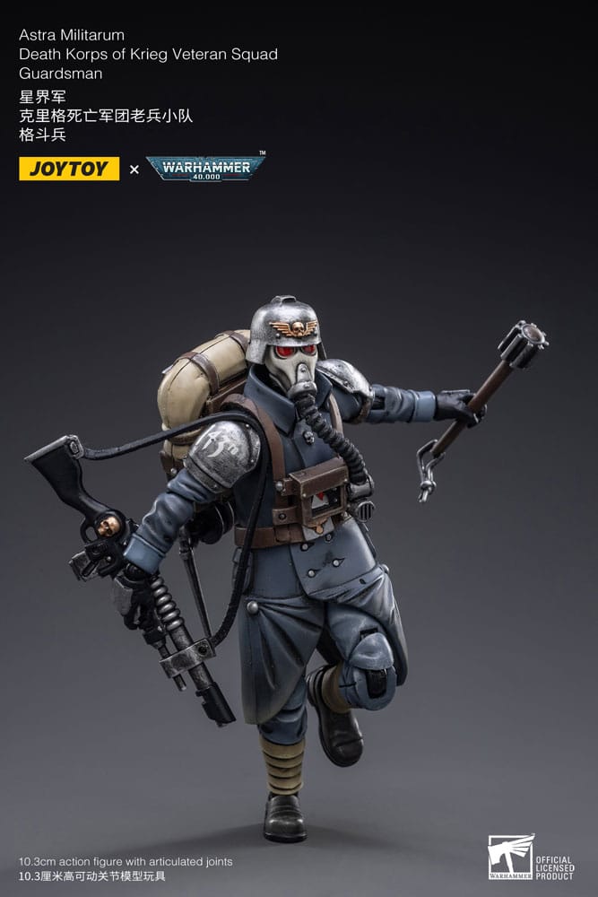 [PRÉ-RESERVA] Warhammer 40k Action Figure 1/18 Astra MilitarumDeath Korps of Krieg Veteran Squad Guardsman 11 cm