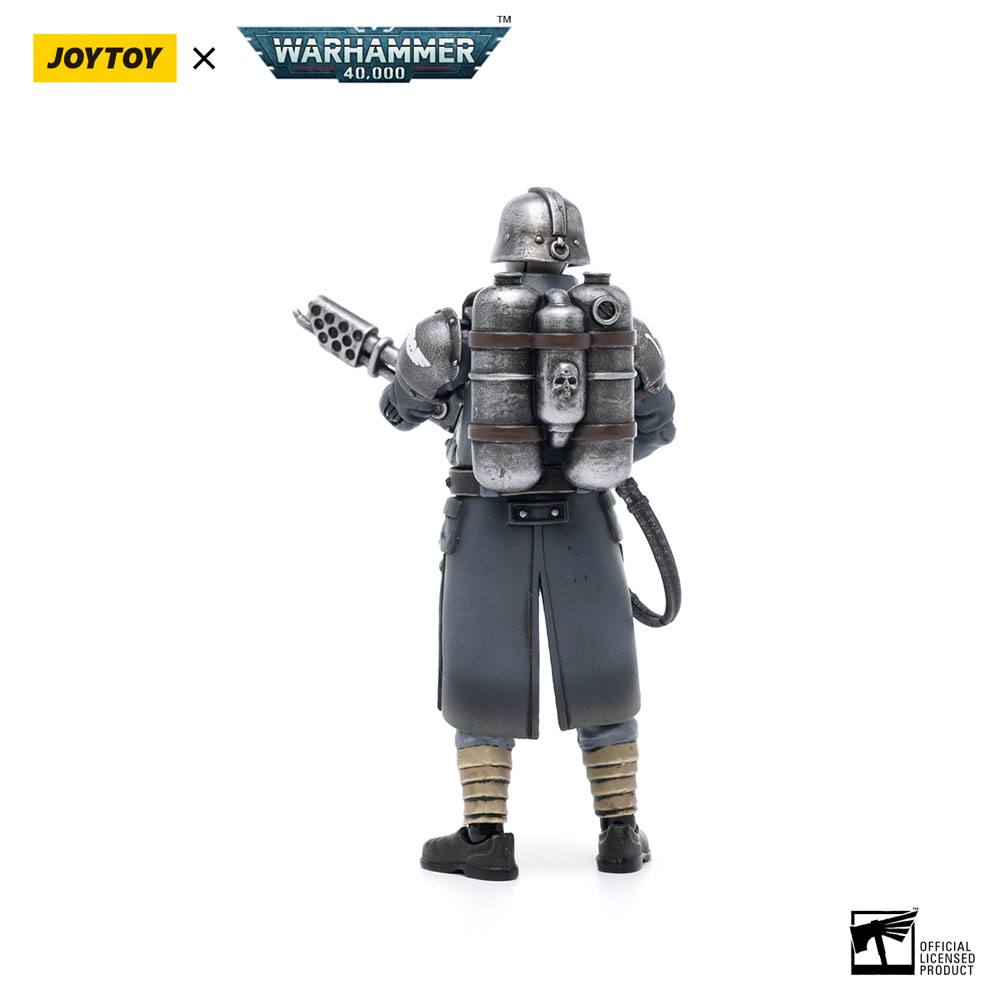 [PRÉ-RESERVA] Warhammer 40k Action Figure 1/18 Death Korps of Krieg Veteran Squad Guardsman with Flamer 10 cm