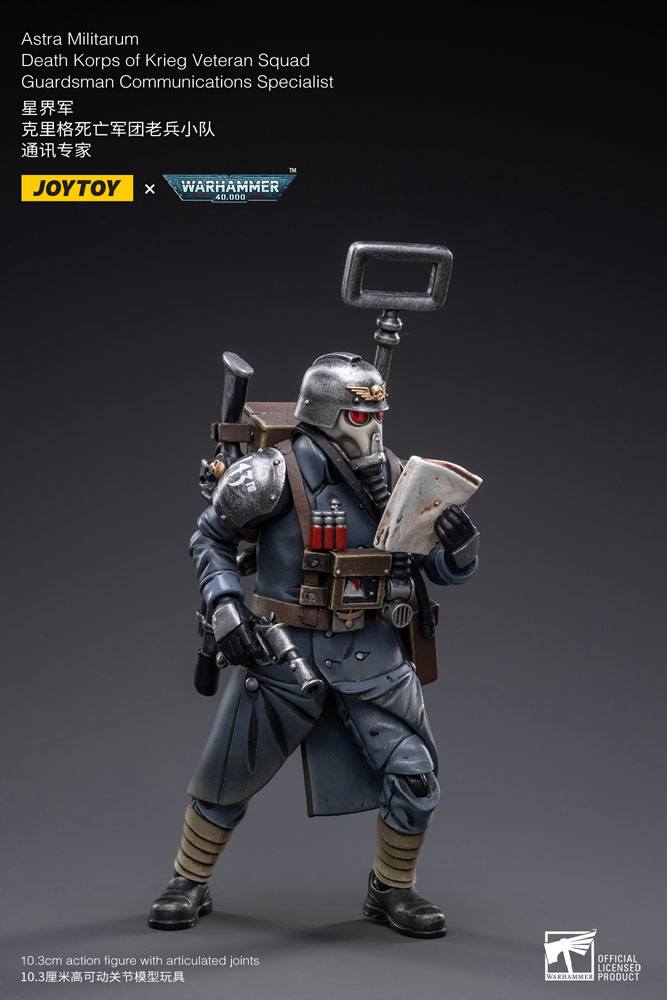 [PRÉ-RESERVA] Warhammer 40k Action Figure 1/18 Death Korps of Krieg Veteran Squad Guardsman Communications Specialist 10 cm