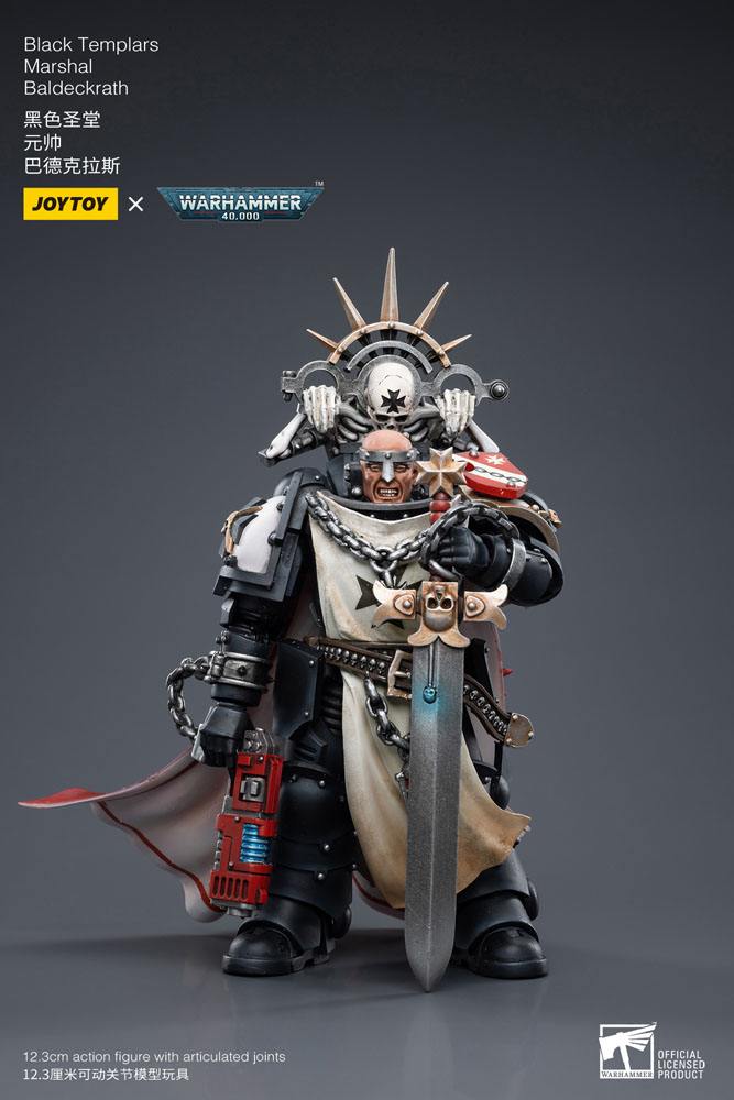[PRÉ-RESERVA] Warhammer 40k Action Figure 1/18 Black Templars Marshal Baldeckrath 12 cm