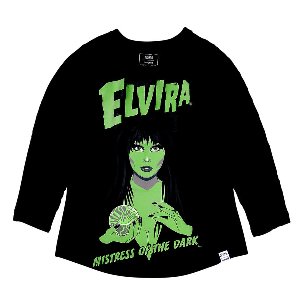 Elivira by Loungefly Tee T-Shirt Unisex Shirred Raglan Size XL