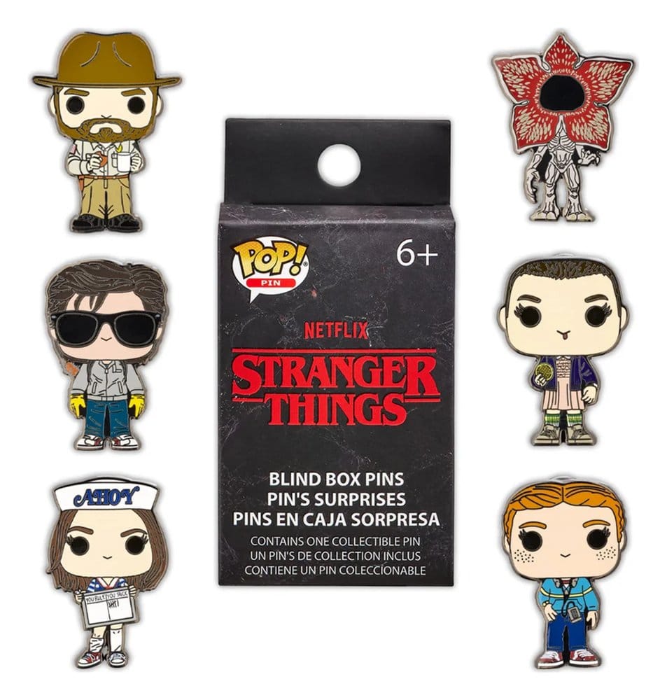 [PRÉ-RESERVA] Stranger Things: Characters Blind Box Pin Set Display (12)