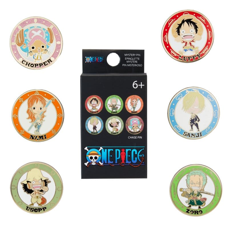 [PRÉ-RESERVA] One Piece by Loungefly Enamel Pins Chibi Blind Box Assortment (12)