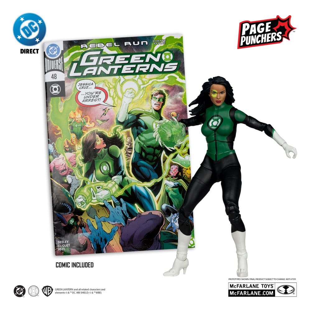 DC Direct Page Punchers Action Figure Jessica Cruz (Green Lanterns # 48) (Red Platinum Edition) 18 cm
