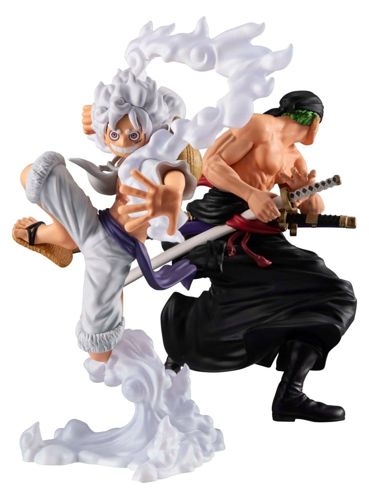 [PRÉ-RESERVA] One Piece Wallstar PVC Figures 2-Pack Monkey D. Luffy Gear Fifth & Roronoa Zoro (with gift) 10 cm