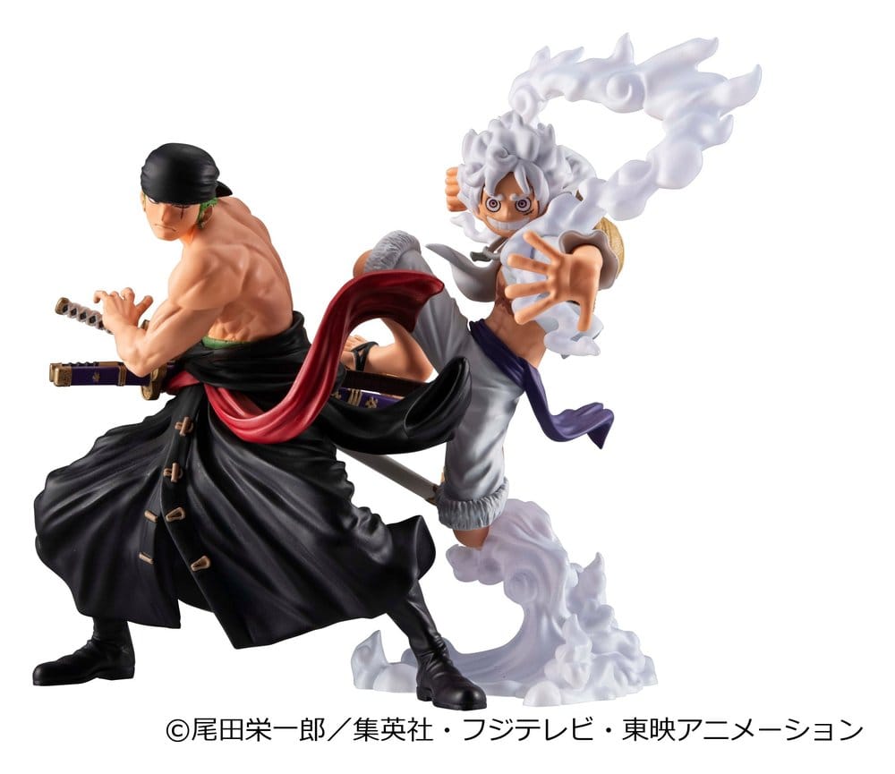 [PRÉ-RESERVA] One Piece Wallstar PVC Figures 2-Pack Monkey D. Luffy Gear Fifth & Roronoa Zoro (with gift) 10 cm
