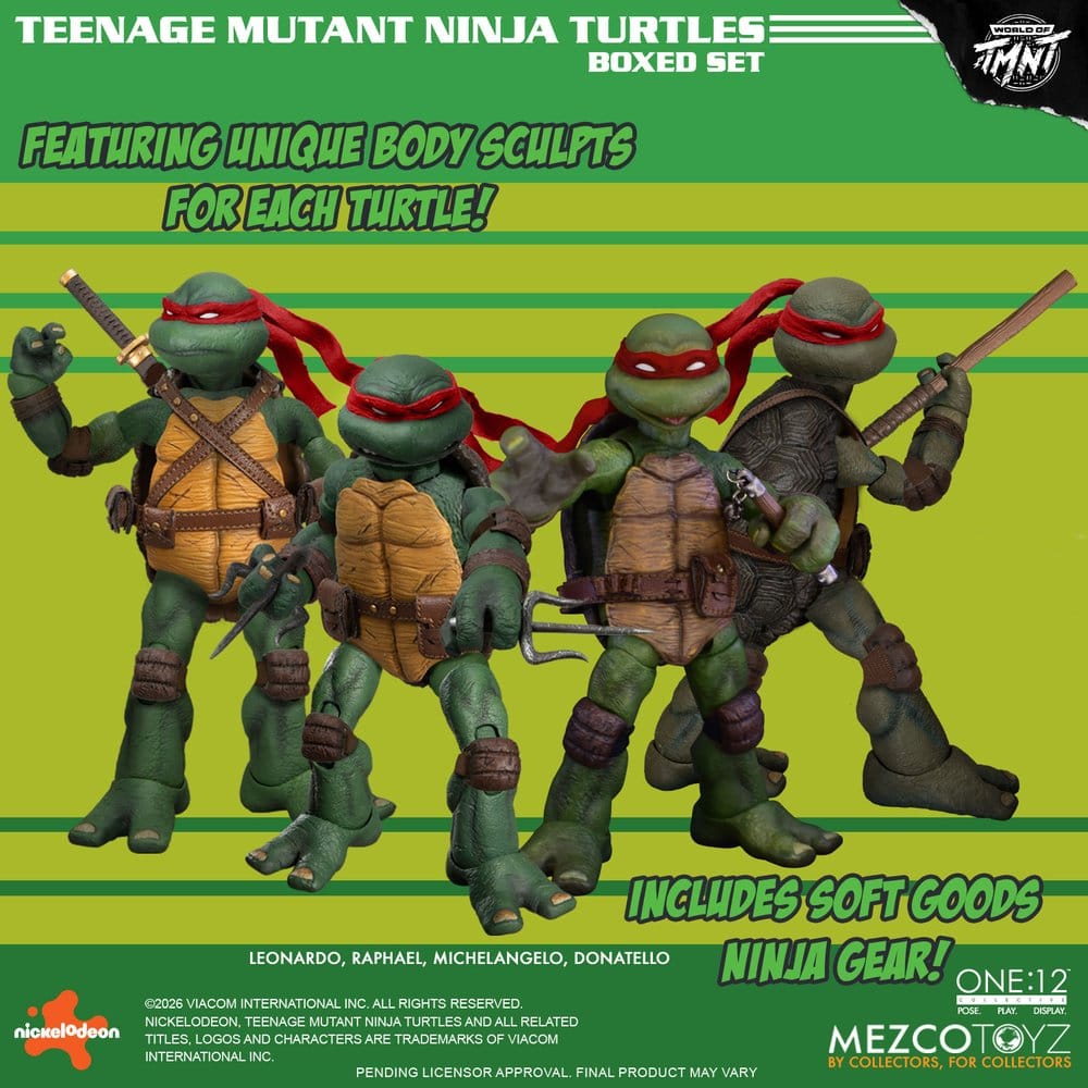 [PRÉ-RESERVA] Teenage Mutant Ninja Turtles One:12 Collective Action Figures 1/12 Boxed Set 17 cm