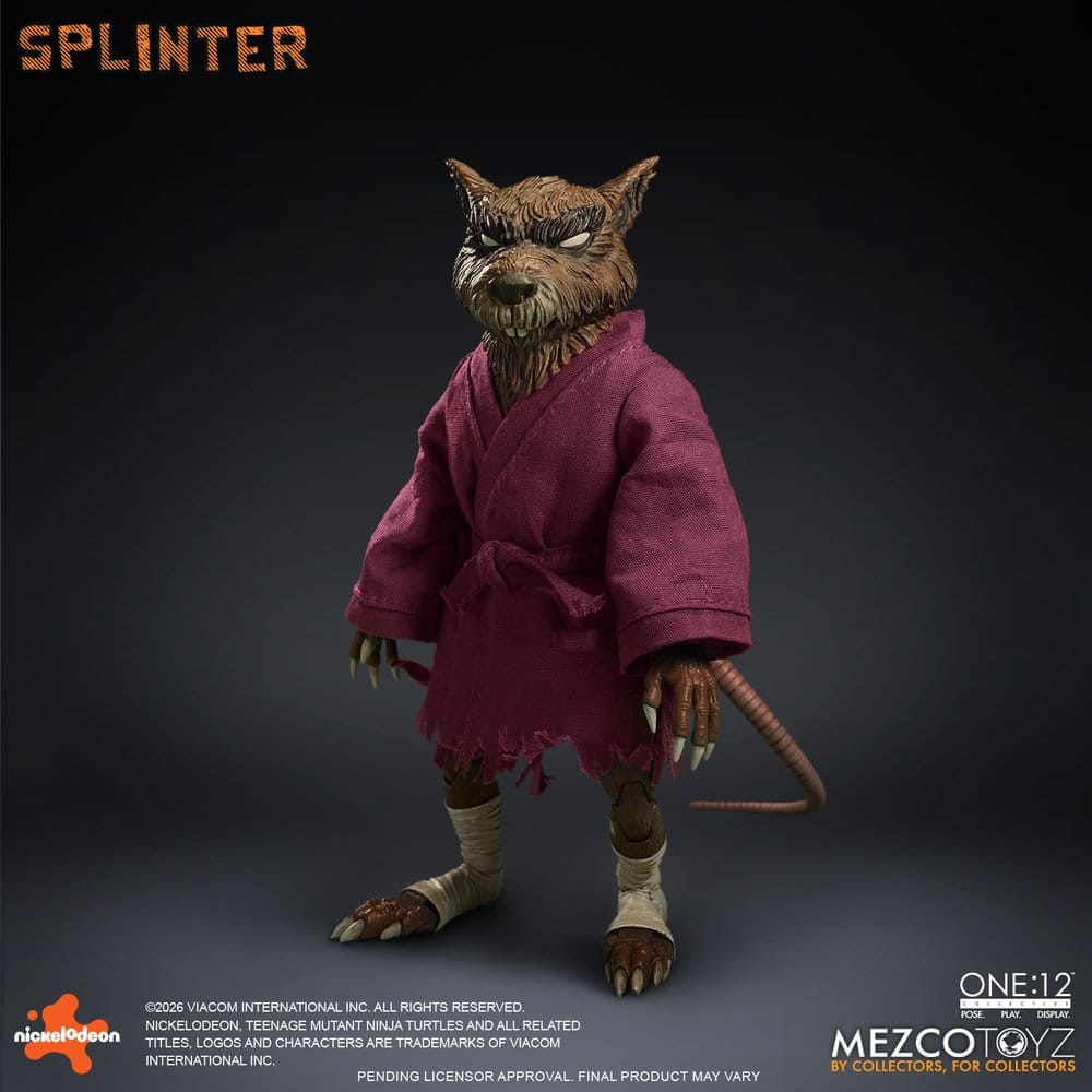 [PRÉ-RESERVA] Teenage Mutant Ninja Turtles One:12 Collective Action Figure 1/12 Splinter 17 cm