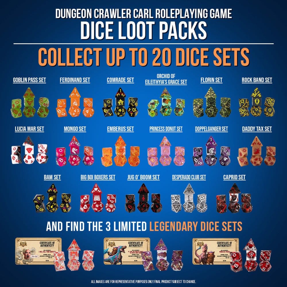 [PRÉ-RESERVA] Dungeon Crawler Carl Dice Blind Box Display (20)