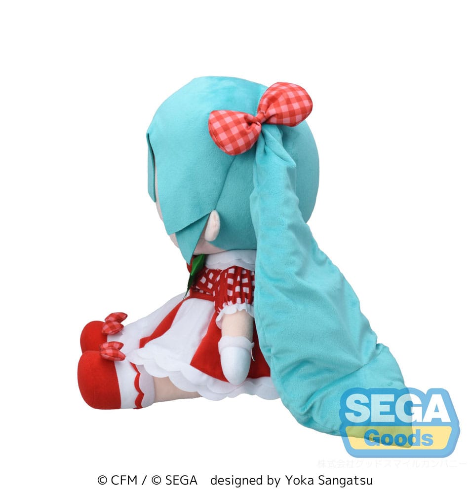 Character Vocal Series 01: Hatsune Miku Fuwa Petit Plush Figure Hatsune Miku x Love and Berry Dress Up and Dance! Lovely Strawberry 40 cm