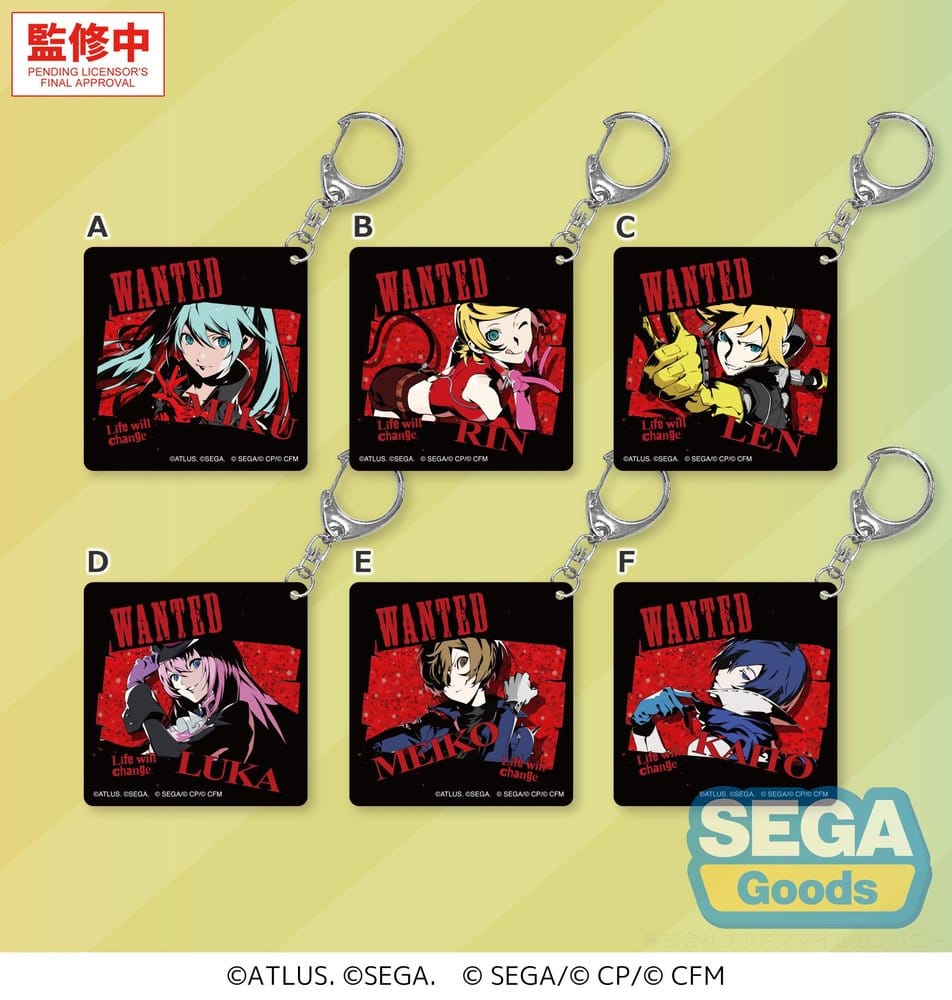 [PRÉ-RESERVA] Hatsune Miku: Colorful Stage! x Persona 5 Royal Acrylic Keychain Blind Box Assortment (6)