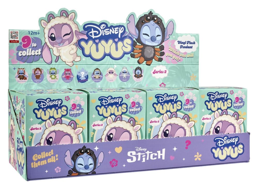 Disney YuYus Plush Key rings Wave 2 Stitch & Angel 13 cm Blindbox Display (8)