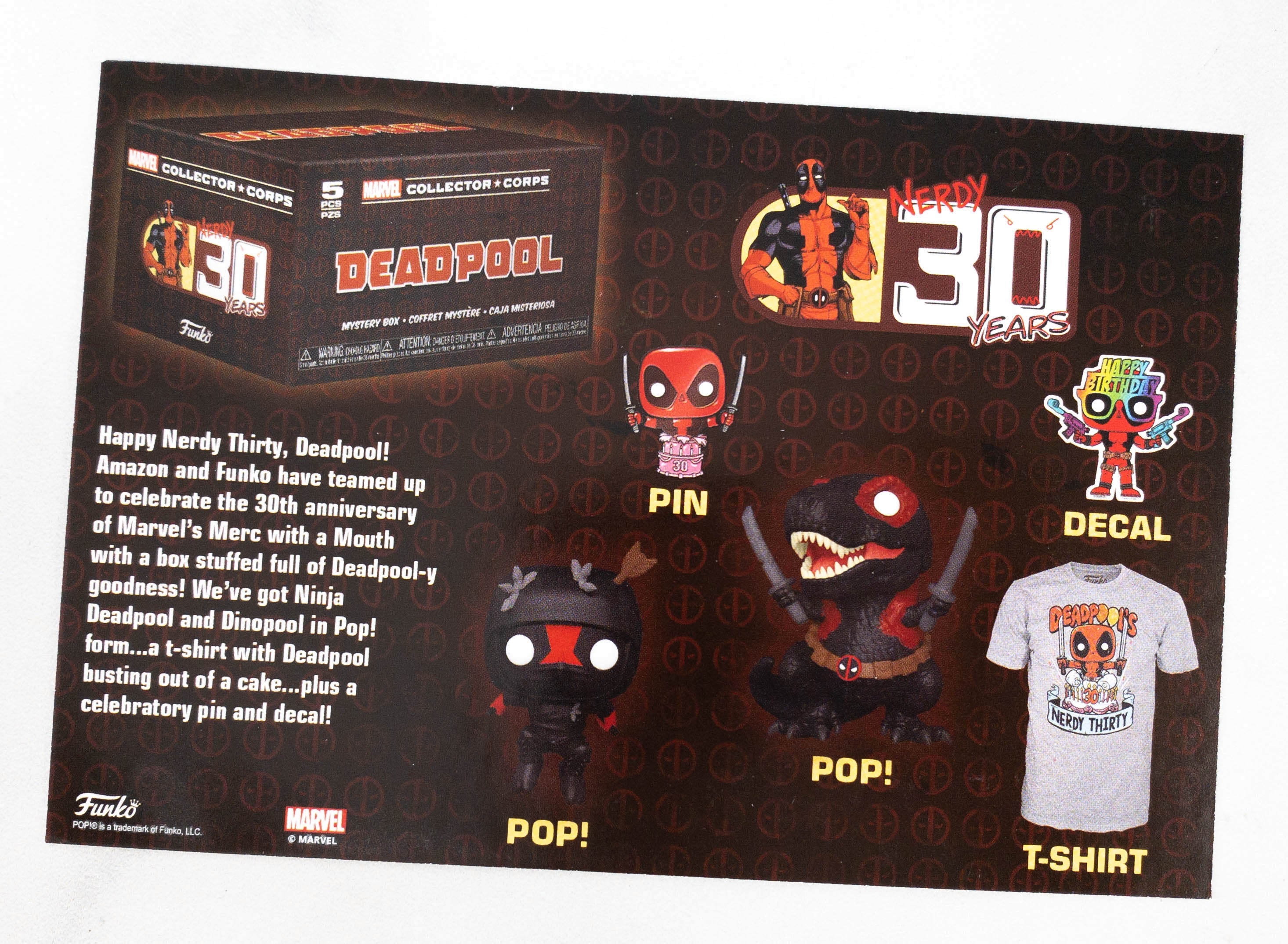 Funko Marvel Collector Corps Deadpool 30th Anniversary -