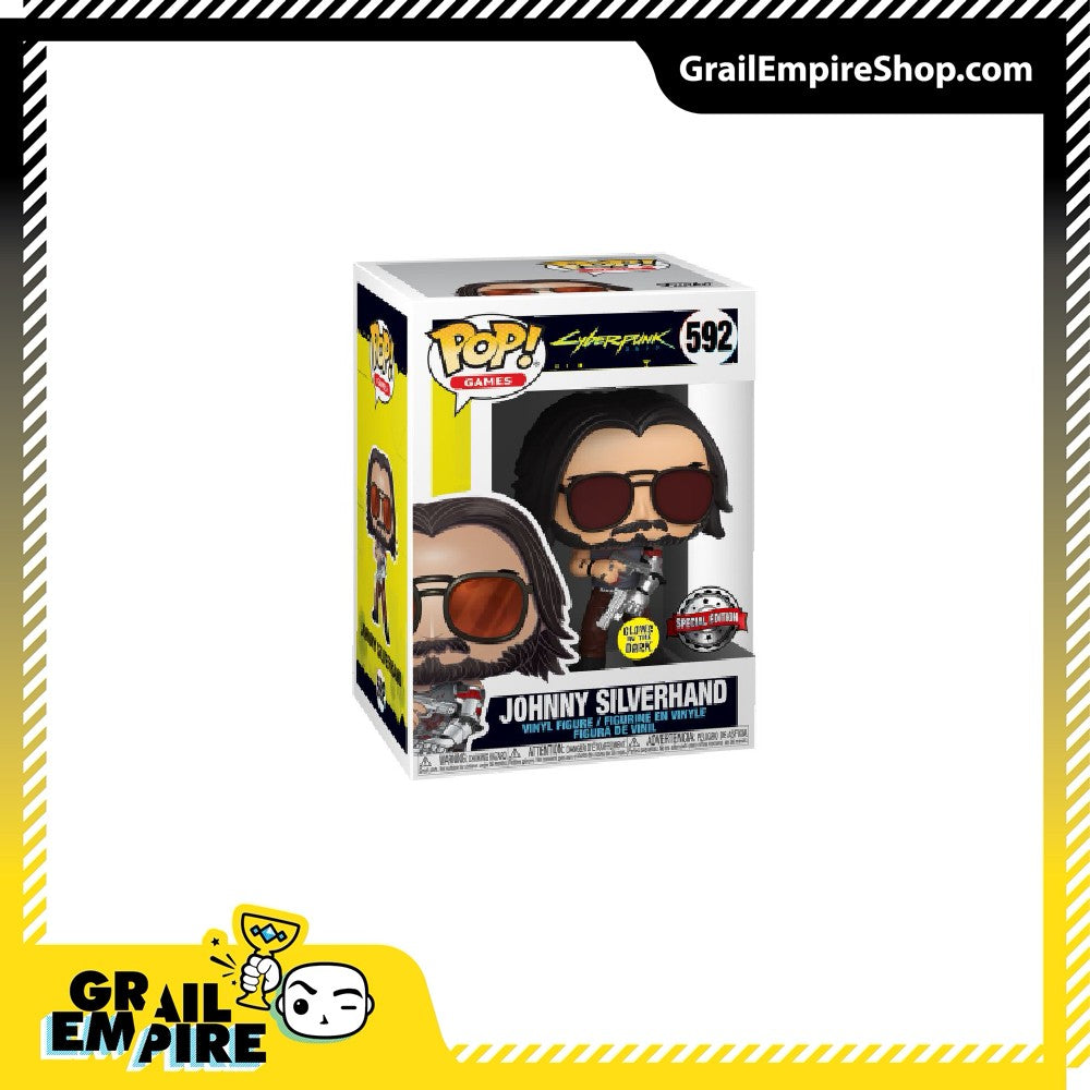 Funko POP! Cyberpunk #592 Johnny Silverhand GITD Exclusivo -