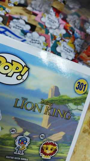 Funko POP! Disney Lion King - Rafiki with Simba Flocked -