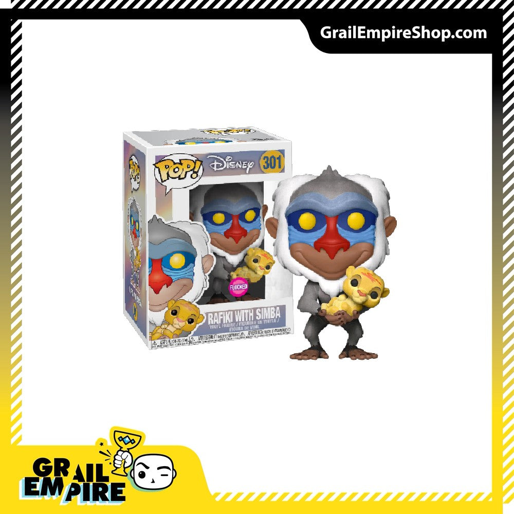 Funko POP! Disney Lion King - Rafiki with Simba Flocked -